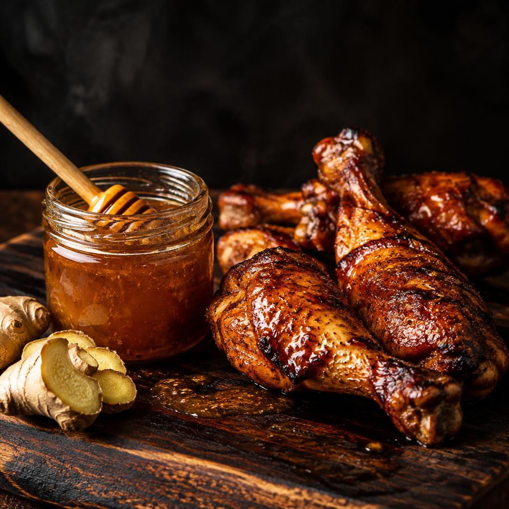 Sticky Honey-Ginger Beer Glaze barbecue sauce